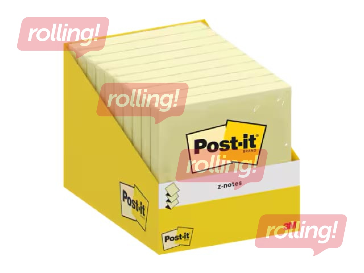 Kleepimislehed Post-it, Z-kuju, kollased, 76x76mm, 100 lehte