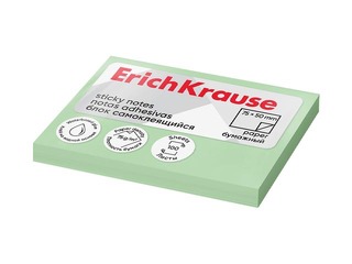 Līmlapiņas ErichKrause, pasteļzaļas, 50x75mm, 100 lapiņas