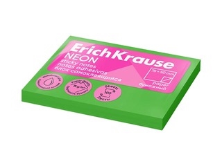 Kleepmärkmed ErichKrause, neoonrohelised, 50x75mm, 100 lehte