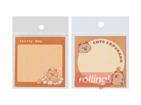 Note paper set Capybara, 80×80mm, 50 sheets