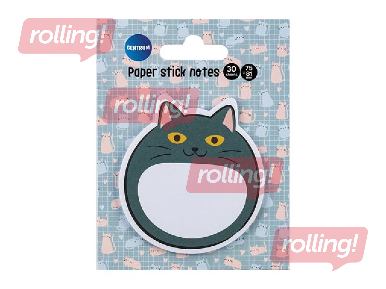 Sticky notes set Cute Cat, 75×81mm, 30 sheets