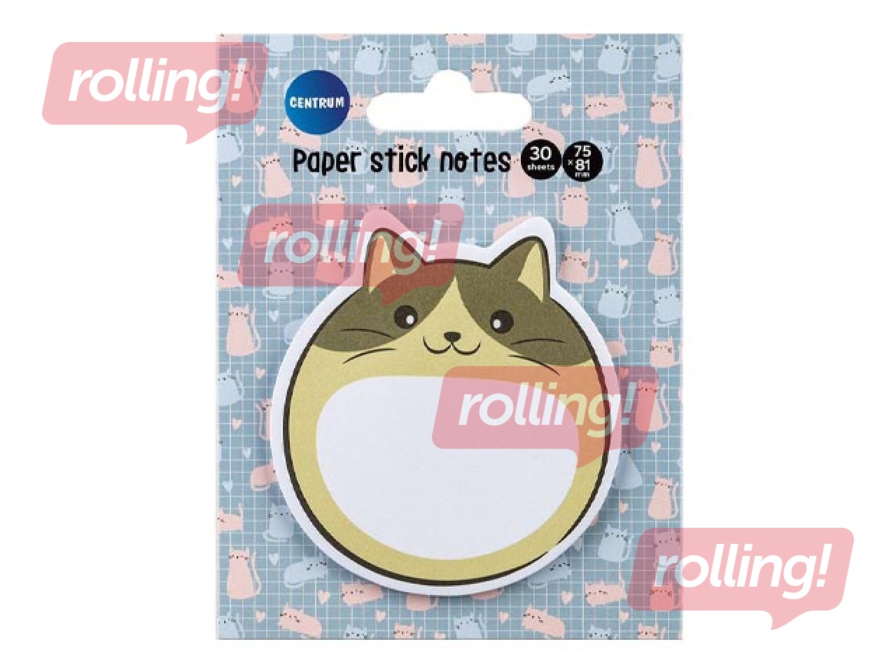 Sticky notes set Cute Cat, 75×81mm, 30 sheets