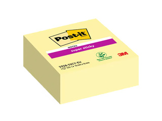 Līmlapiņas Post-it, Super Sticky, kanārijdzeltenas, 76x76mm, 270 gab.