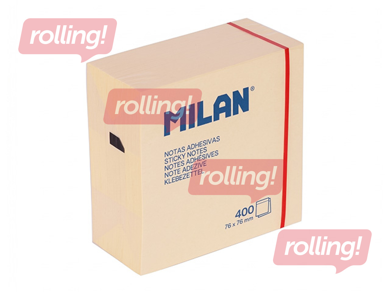 Līmlapiņas Milan, dzeltenas, 76x76mm, 400 lapiņas