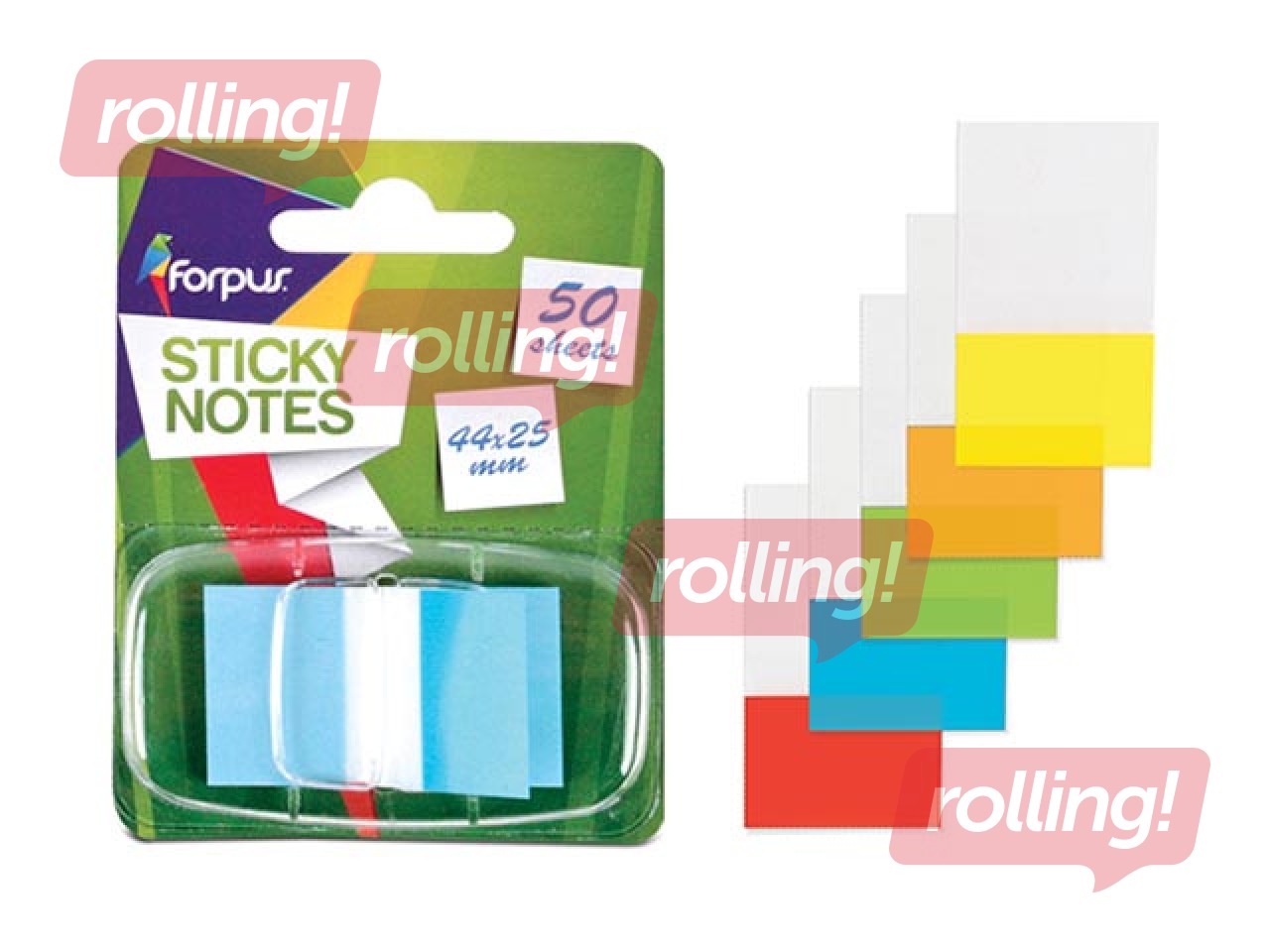 Indeksid kilest, 44 x 25 mm, oranž