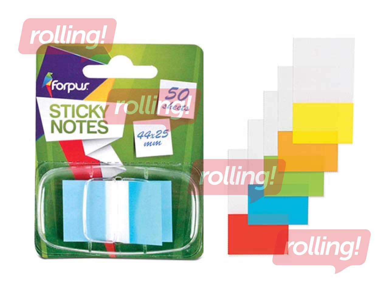 Indeksid Forpus kile, punane, 44x25mm