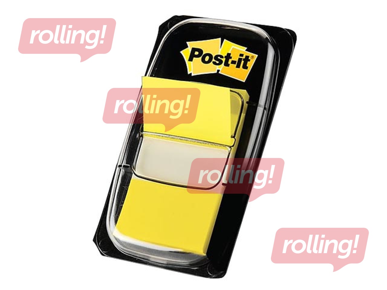 Marķēšanas indeksi plastikāta Post-it, dzeltenas, 25.4x43.2mm