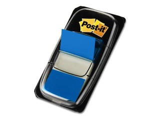 Index tabs plastic Post-it, 25.4 x 43.2 mm, blue