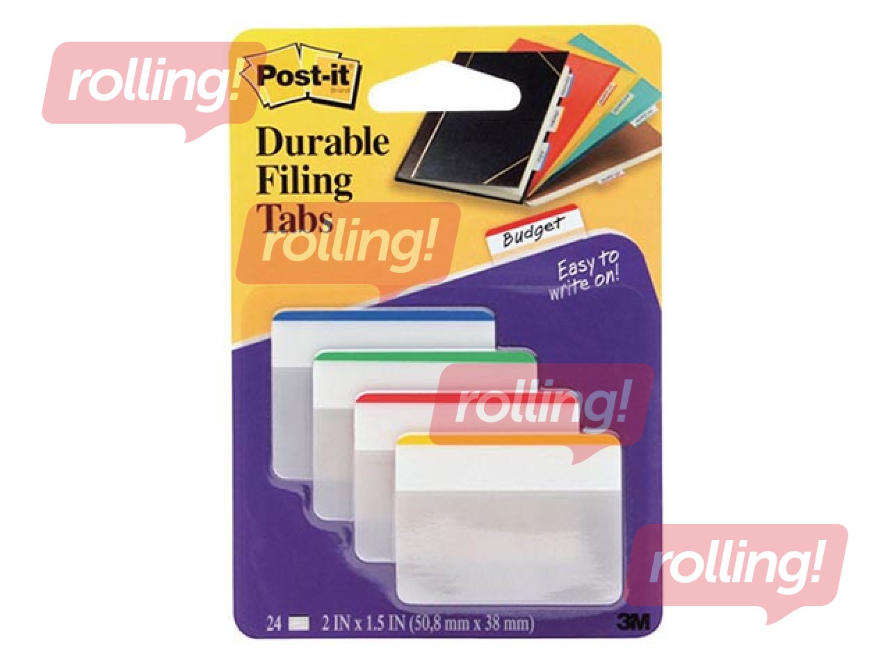 Labeling indices Post-it Strong, different colors, 50.8x38mm
