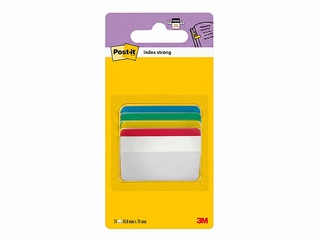 Marķēšanas indeksi Post-it Strong, dažādas krāsas, 50.8x38.1mm