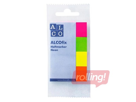 Markeerimise indeksid, paberist, ALCO, erinevad neoonsed värvid, 20x50mm, 4x50 lehte