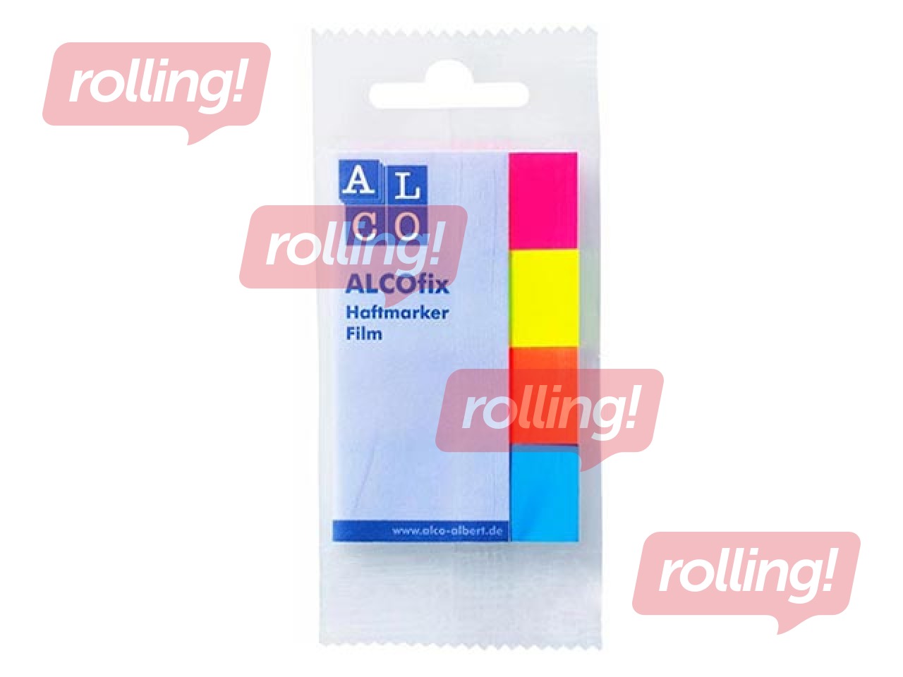 Markeerimise indeksid, plastist, ALCO, erinevad värvid, 20x50mm, 4x50 lehte