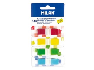 Индексы пластиковые Milan, ассорти цветов, 12x45мм, 4х35 листков