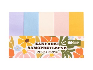 Маркировочные индексы Happy Color, бумажные, 2x6см, 5 цветов по 40 шт.