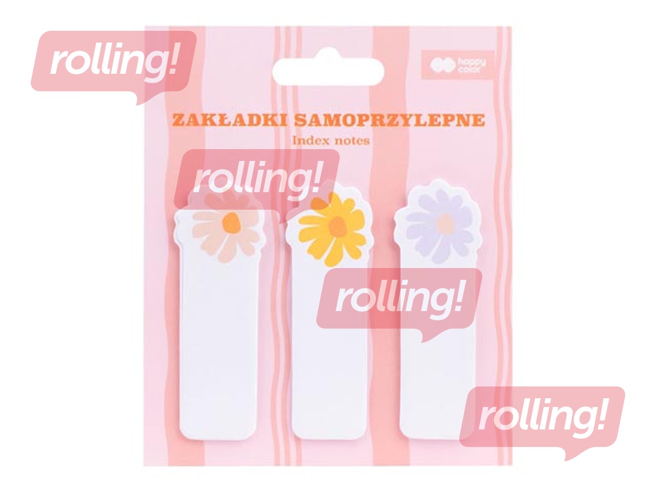 Маркировочные индексы Happy Color, бумажные, 2x7cм, 3 цвета по 20 шт.