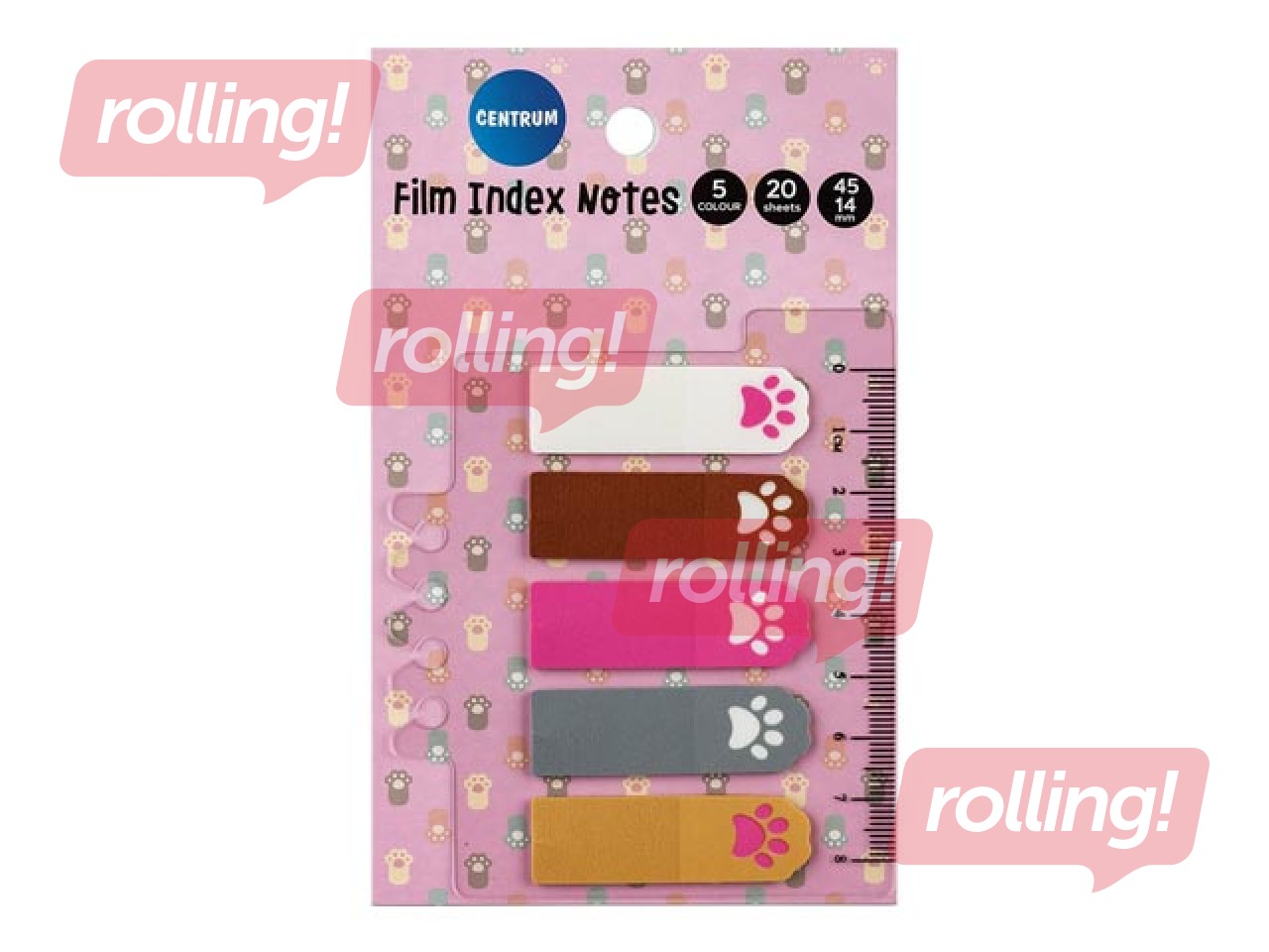 Index notes Centrum, film, 5 colours, 45×14mm, 100 sheets