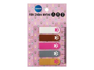 Marķēšanas indeksi Centrum, plastikāta, 5 krāsas, 45x14mm, 100 lapiņas