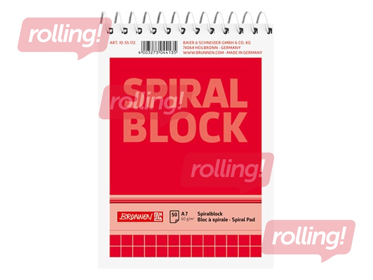 Notebook Spiral, A7, square, 50 pages