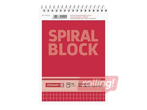 Блокнот на спирали Spiral, A6, в клетку, 50 листов