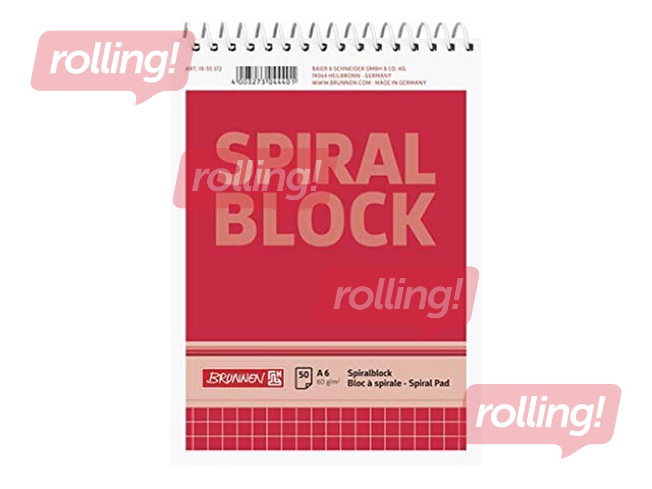 Notebook Spiral, A6, square, 50 pages