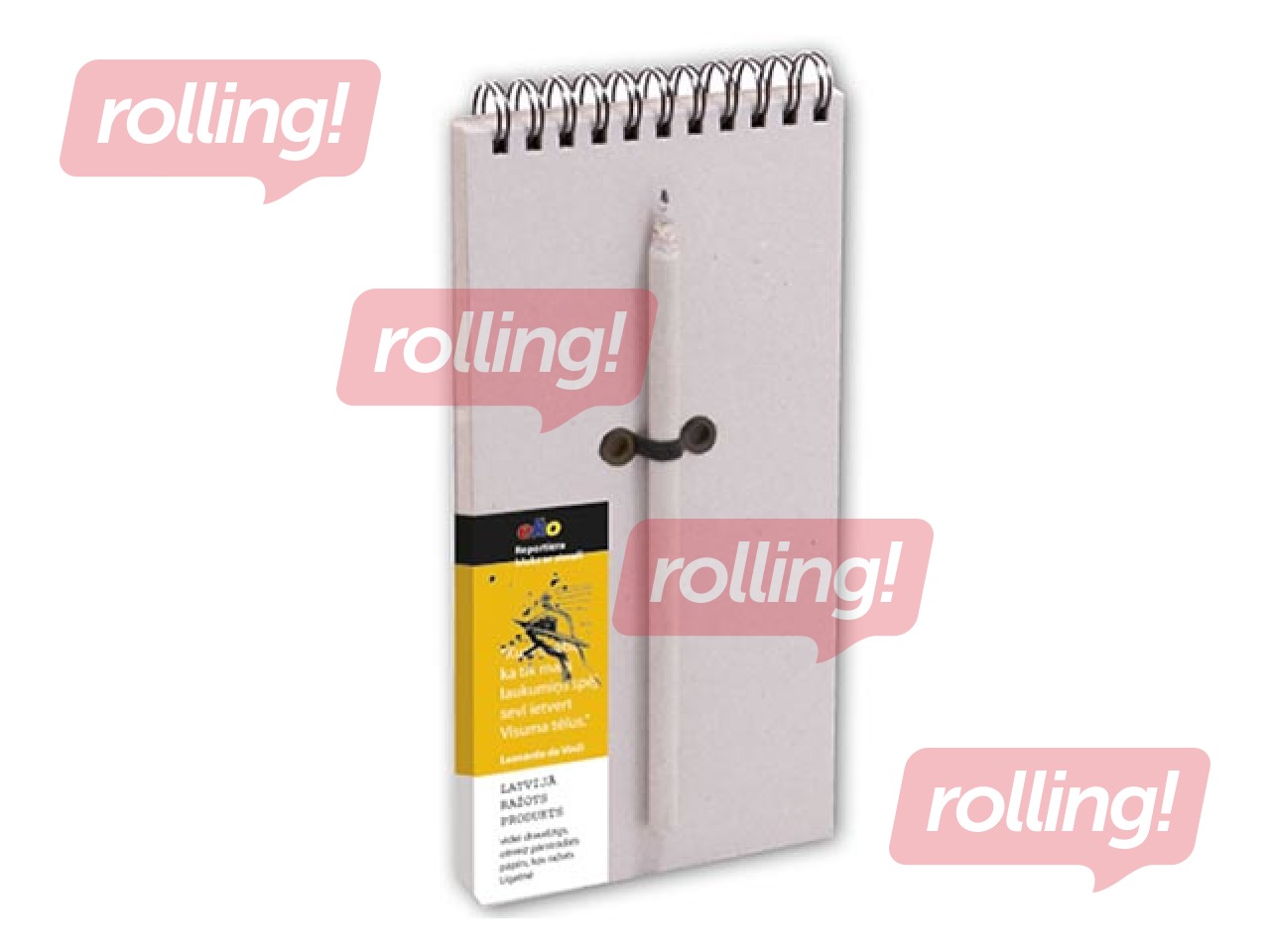 Notebook with spiral, grey