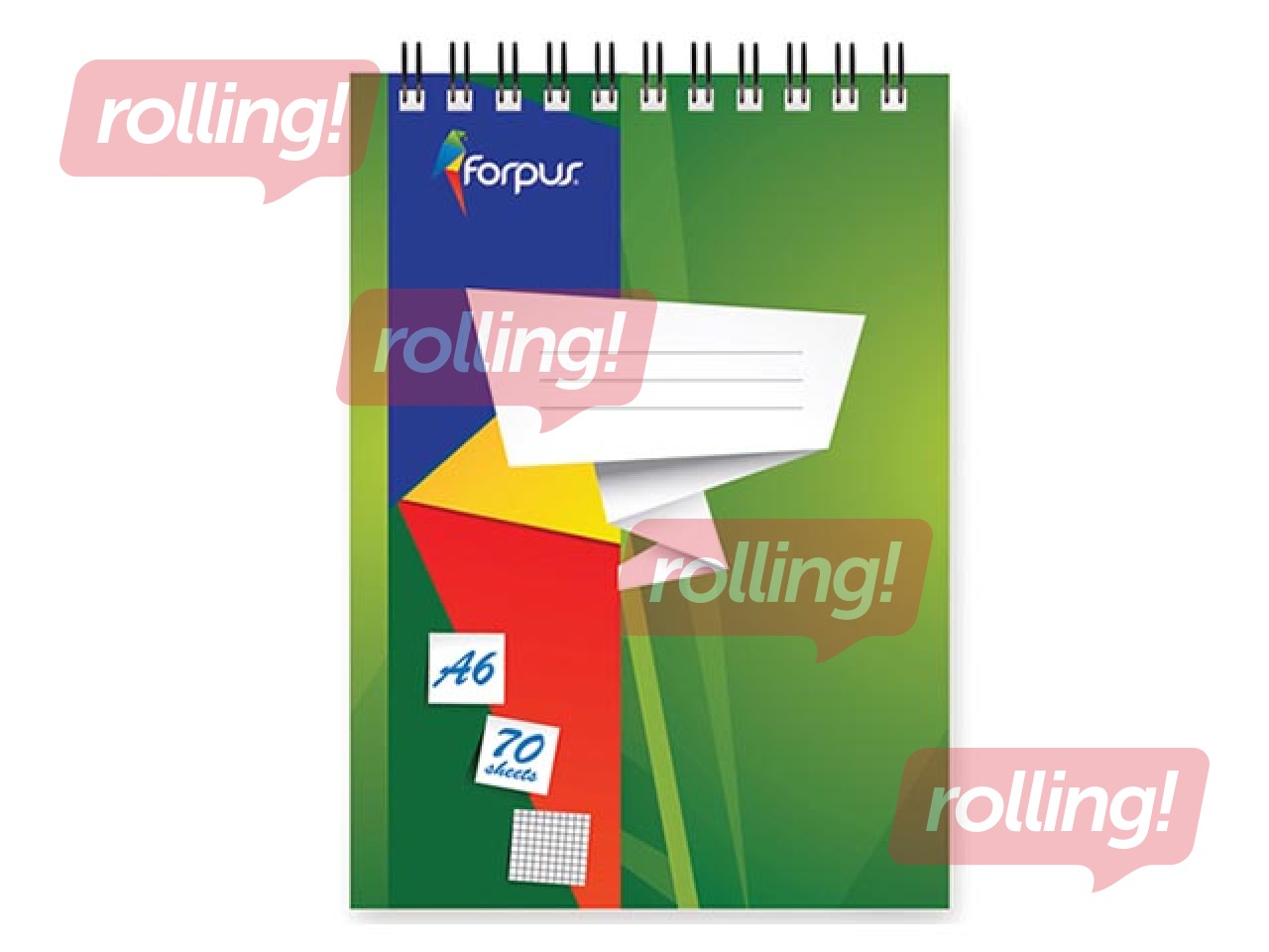 Kaustik Forpus, A6, ruuduline, 70 lehte