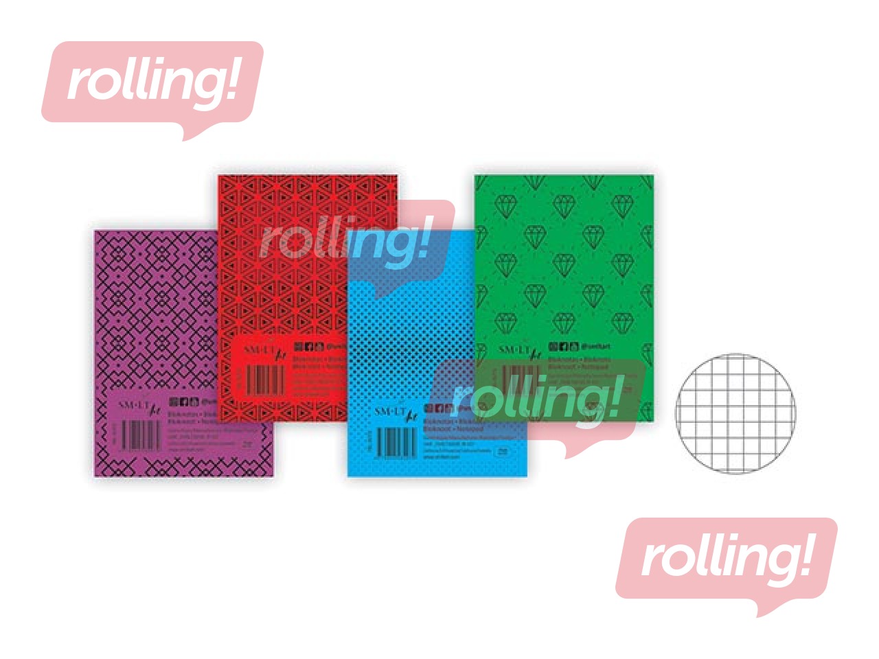 Блокнот SM·LT, A7, в клетку, 50 листов