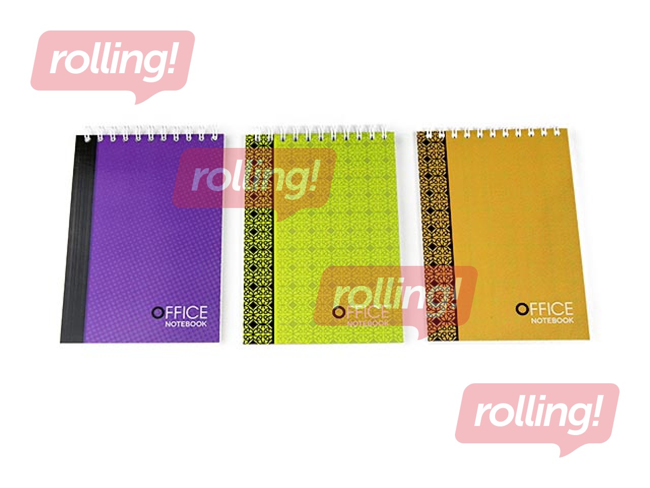 Kaustik spiraalkinnitusega, Office, A6, ruuduline, 90 lehekülge