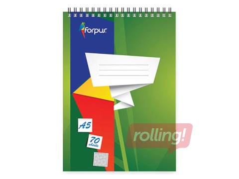 Kaustik Forpus, A5, jooneline, 70 lehte