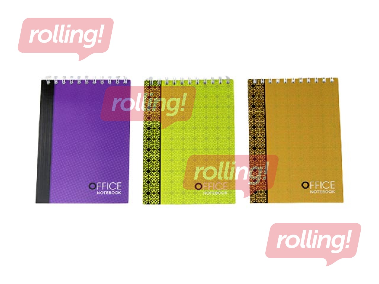 Kaustik spiraalkinnitusega ABC Jums Office, A6, valget, 90 lehte