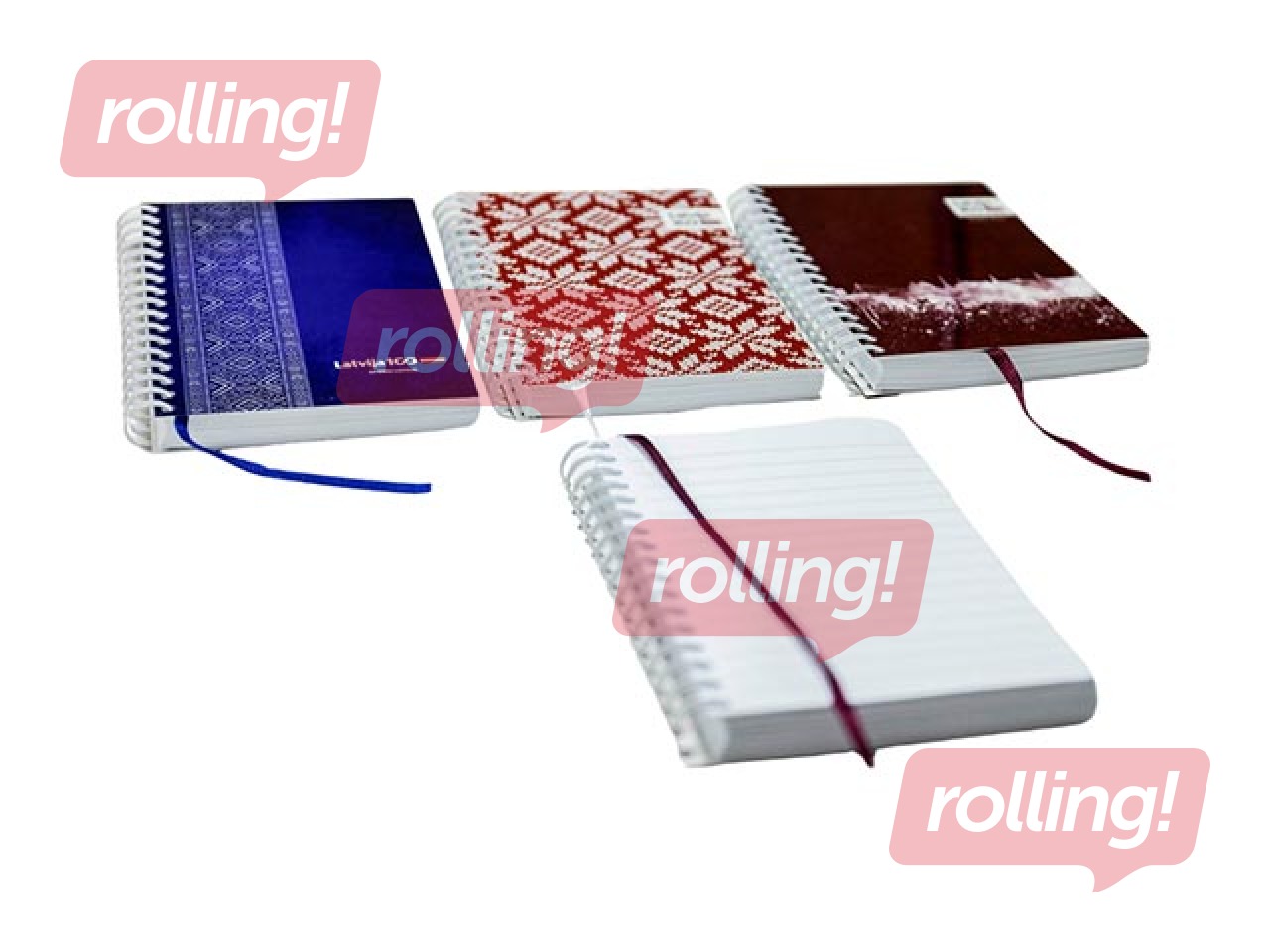 Kaustik spiraalköitega ABC Jums Latvia, A6, jooneline, 125 lehte