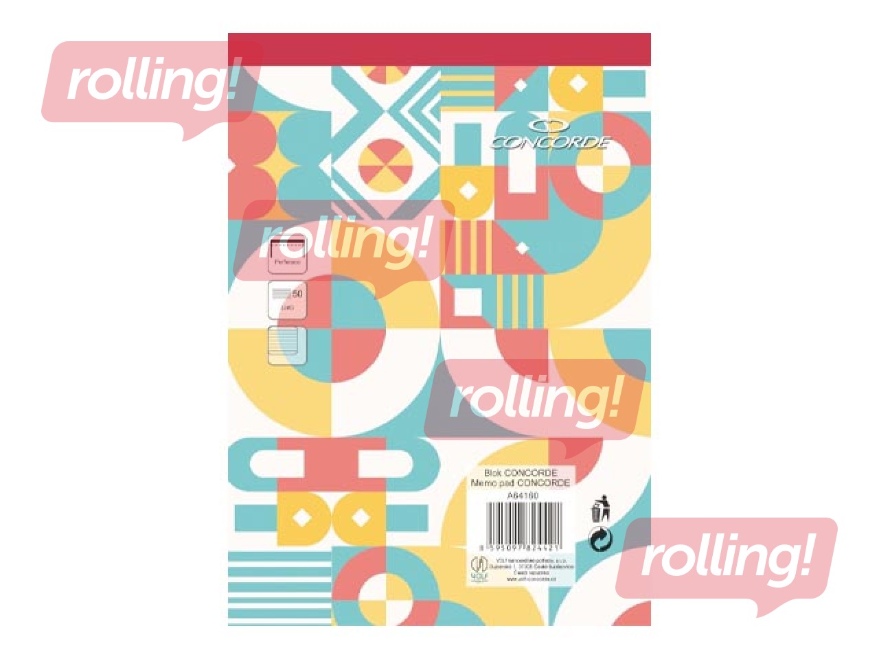 Piezīmju bloknots Concorde, A4, līniju, 50 lapas