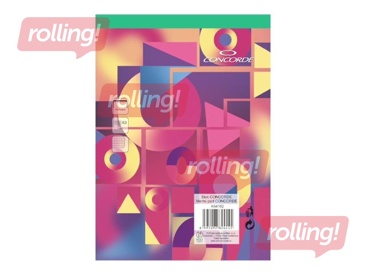 Piezīmju bloknots Concorde, A4, rūtiņu, 50 lapas