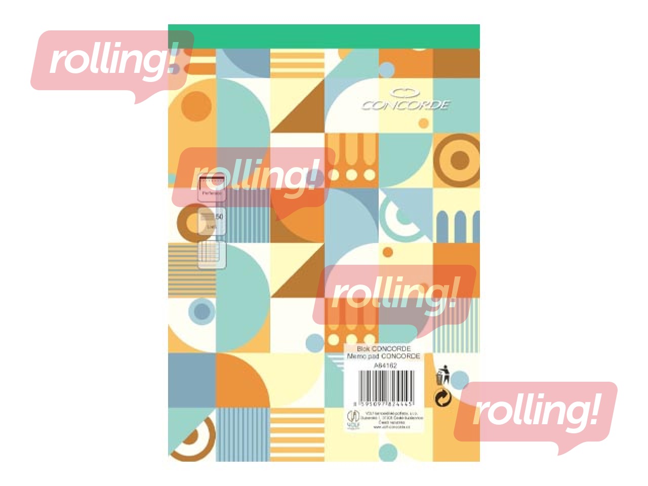Piezīmju bloknots Concorde, A4, rūtiņu, 50 lapas