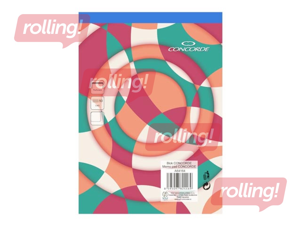Märkmik Concorde, A5, valged, 50 lehte