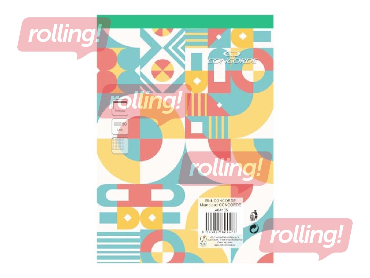 Märkmik Concorde, A5, ruuduline, 50 lehte