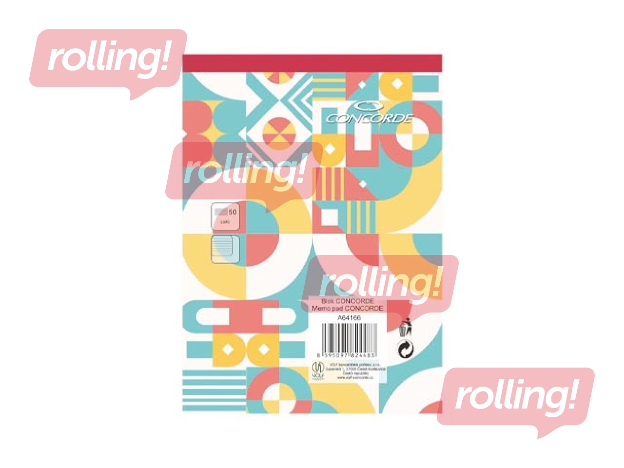 Märkmik Concorde, A6, jooneline, 50 lehte