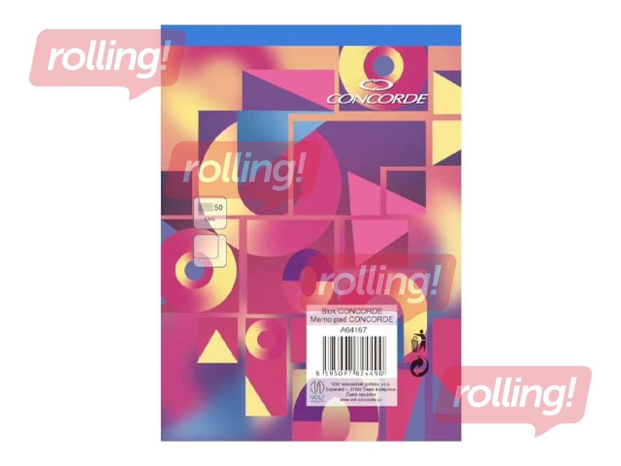 Märkmik Concorde, A6, valge, 50 lehte