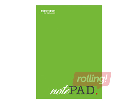 Piezīmju bloknots Office Products, A4, rūtiņu, 50 lapas