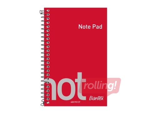 Märkmik Bantex, A6+, ruuduline, 50 lehte