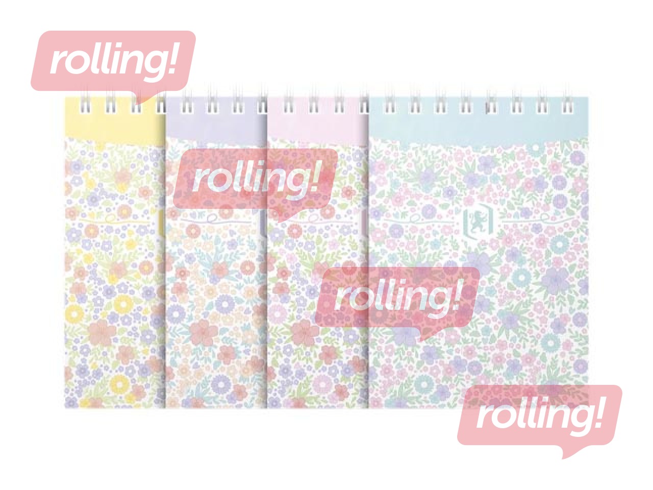 Märkmik Oxford, Floral, A7, jooneline, 140 lehte