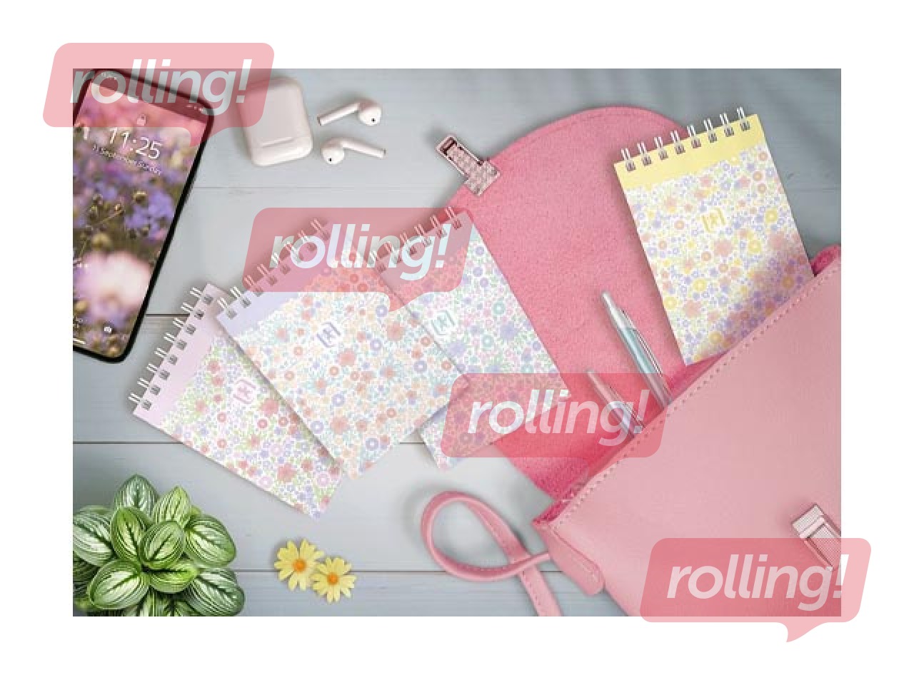 Märkmik Oxford, Floral, A7, jooneline, 140 lehte