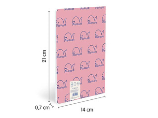 Блокнот Milan, A5, линованные листы, розовый