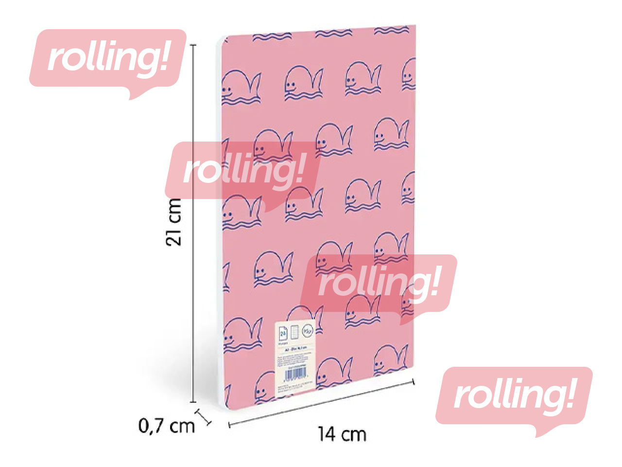 Блокнот Milan, A5, линованные листы, розовый