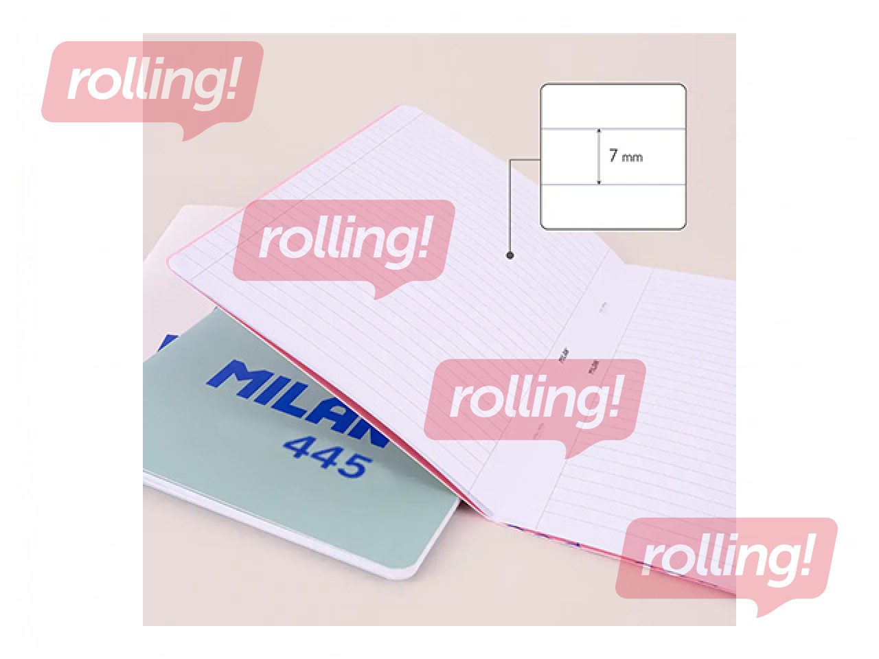 Блокнот Milan, A5, линованные листы, розовый