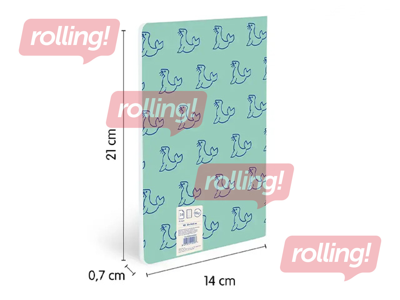 Klade bērniem Milan, A5, līniju lapas, zaļš