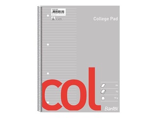 Piezīmju bloknots Bantex, A4+, līniju, 70 lapas