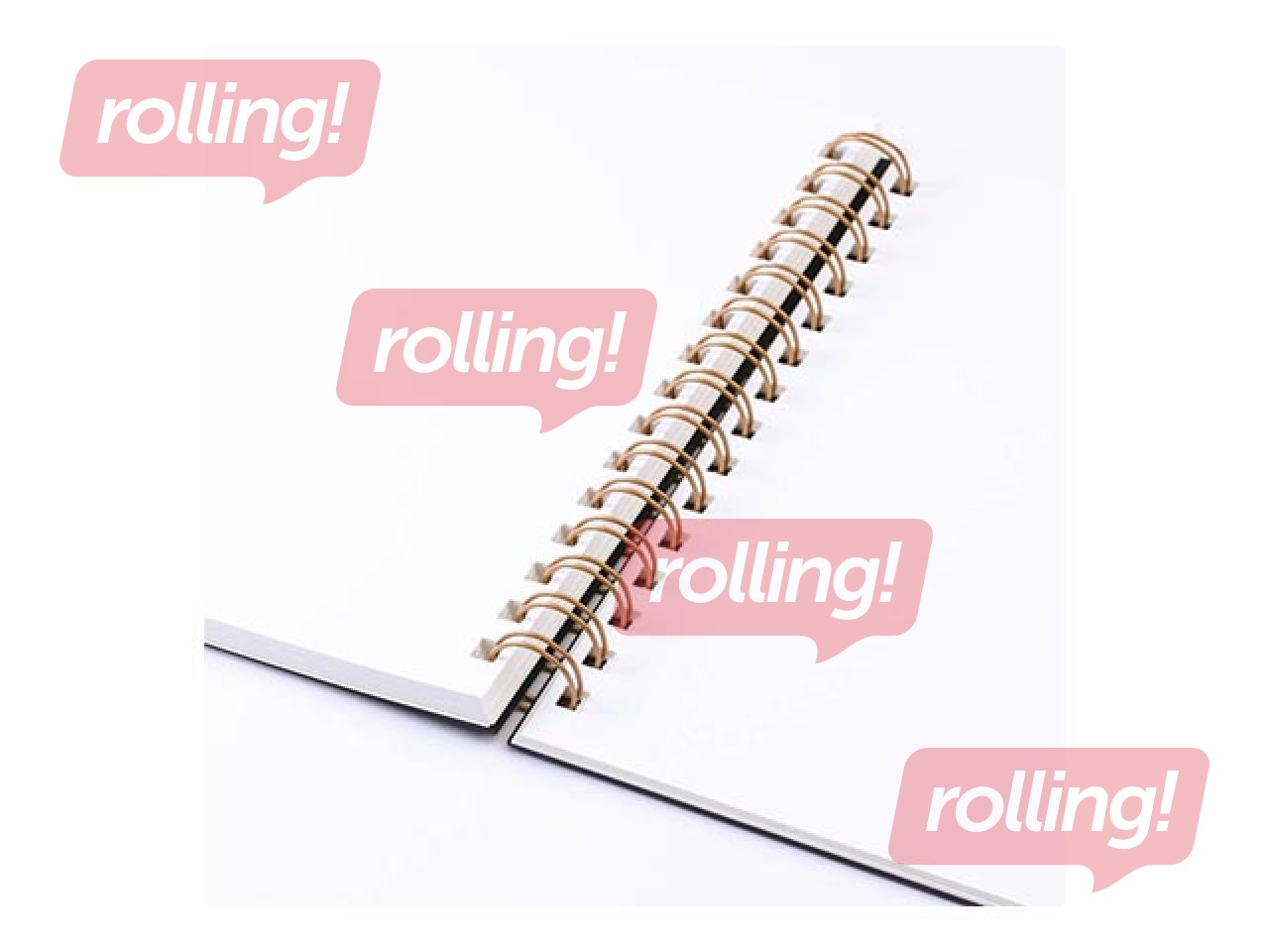 Märkmik Skech Gold spiraaliga, must, A4