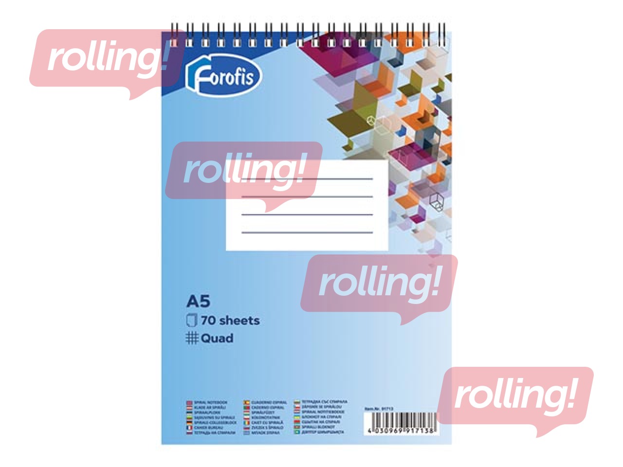 Kaustik Forofis, A5, ruuduline, 70 lehte