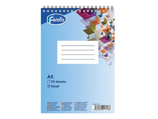 Notebook bloknots Forofis, A5, square, 70 sheets